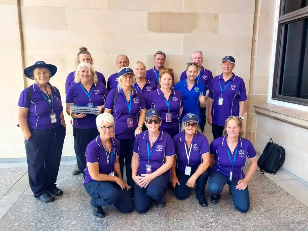 SPAWA Sheriffs outside Parliament House WA